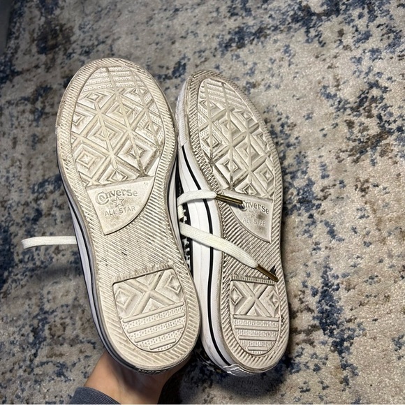 Converse Chuck Taylor All Star Velvet White & Gold Cheetah Print Sneakers Size 7 - Picture 10 of 11